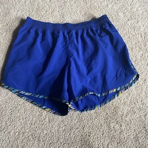 blue shorts